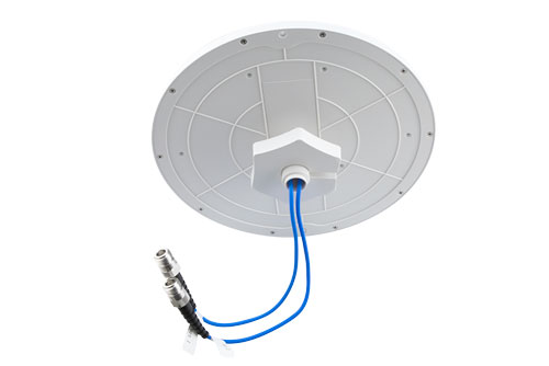 698-960 MHz / 1350-2700 MHz / 3300-4200 MHz Low PIM Rated HH-pol MIMO Omni Low Profile Ceiling Antenna, 1.5-6 dBi, 2xType N Female Connector