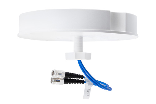 698-960 MHz / 1710-2700 MHz / 3400-4200 MHz Low PIM Rated Indoor VH-pol Omni Antenna, 3-5 dBi, Ceiling Mount, 2 x Type N Female Connector