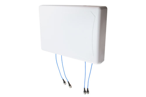 Indoor DAS Panel Antenna, 7/10 dBi gain, 2 x 617-960 MHz / 1695 -2700 MHz & 2 x 3300-6000 MHz, 4.3-10 Female