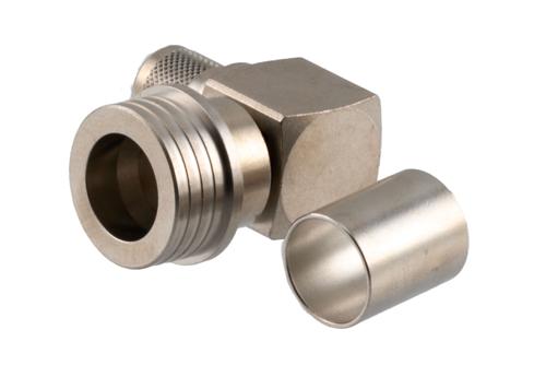QN Plug Right Angle Connector Crimp/Solder Attachment for RG214, RG225, RG393, RG9