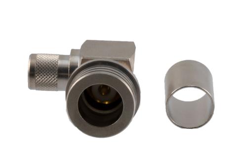 QN Plug Right Angle Connector Crimp/Solder Attachment for RG214, RG225, RG393, RG9