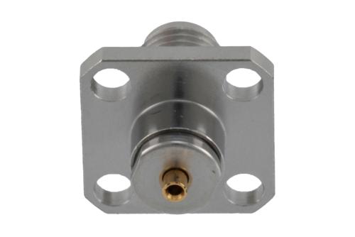 2.92mm Female Connector Clamp/Solder Attachment 4 Hole Flange Mount for PE-034SR, .034 Semi-Rigid