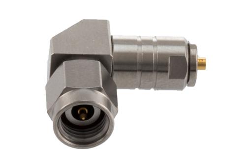 2.92mm Male Right Angle Connector Clamp/Solder Attachment for PE-047SR, PE-P047, PE-P047LL, PE-SR047AL, PE-SR047FL, .047 Semi-Rigid