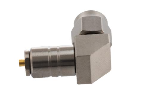 2.92mm Male Right Angle Connector Clamp/Solder Attachment for PE-047SR, PE-P047, PE-P047LL, PE-SR047AL, PE-SR047FL, .047 Semi-Rigid