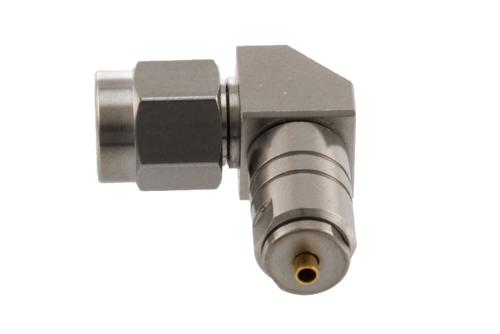2.92mm Male Right Angle Connector Clamp/Solder Attachment for PE-047SR, PE-P047, PE-P047LL, PE-SR047AL, PE-SR047FL, .047 Semi-Rigid