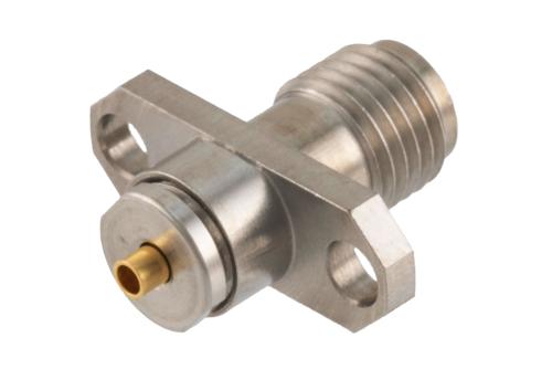 2.92mm Female Connector Clamp/Solder Attachment 2 Hole Flange for PE-047SR, PE-P047, PE-P047LL, PE-SR047AL, PE-SR047FL, .047 Semi-Rigid