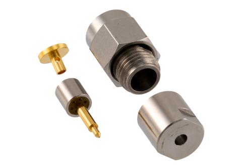 3.5mm Male Connector Clamp/Solder Attachment for PE-047SR, PE-P047, PE-P047LL, PE-SR047AL, PE-SR047FL, .047 Semi-Rigid