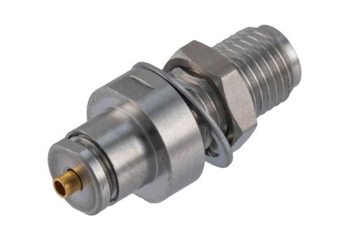 3.5mm Female Bulkhead Mount Connector Clamp/Solder Attachment for PE-047SR, PE-P047, PE-P047LL, PE-SR047AL, PE-SR047FL, .047 Semi-Rigid