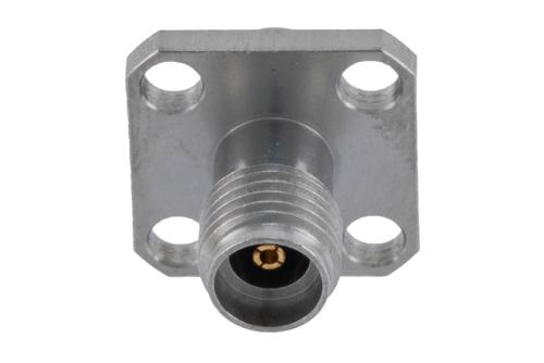 3.5mm Female Connector Clamp/Solder Attachment 4 Hole Flange Mount for PE-047SR, PE-P047, PE-P047LL, PE-SR047AL, PE-SR047FL, .047 Semi-Rigid