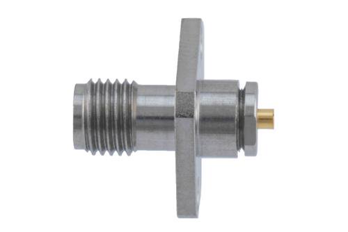 3.5mm Female Connector Clamp/Solder Attachment 4 Hole Flange Mount for PE-047SR, PE-P047, PE-P047LL, PE-SR047AL, PE-SR047FL, .047 Semi-Rigid