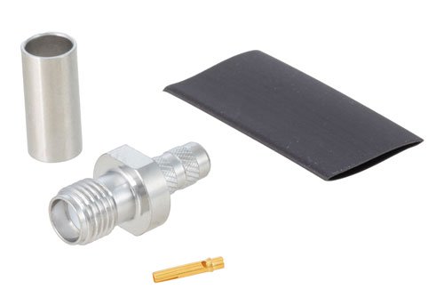 SMA Female Connector Crimp/Solder Attachment for LMR-195, RG303, RG58, RG141, PE-C195, PE-P195, RG58-TPX, LMR-LW195, RG303HV, TCOM-195