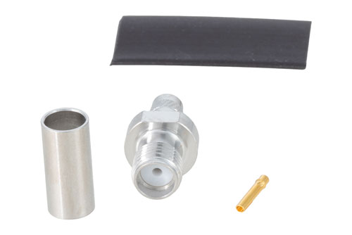 SMA Female Connector Crimp/Solder Attachment for LMR-195, RG303, RG58, RG141, PE-C195, PE-P195, RG58-TPX, LMR-LW195, RG303HV, TCOM-195