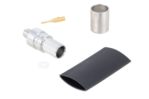 SMA Female Connector Crimp/Solder Attachment for LMR-400, LMR-400-FR, LMR-LW400, TCOM-400, LMR-400-LLPX, PE-B400, PE-B405, PE-C400,