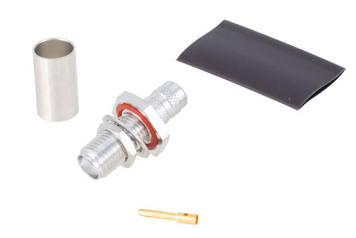 SMA Female Bulkhead Mount Connector Crimp/Solder Attachment for LMR-240, RG8X, PE-C240, TCOM-240-FR, LMR-240-UF, LMR-240-DB, TCOM-240