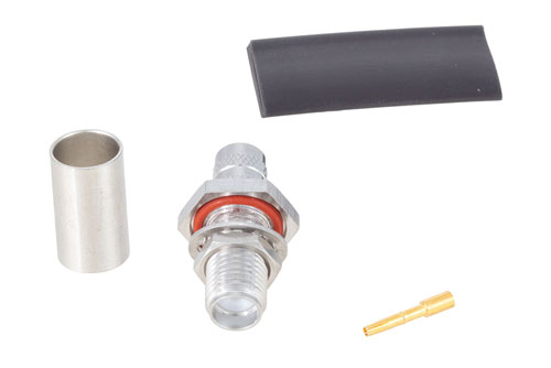 SMA Female Bulkhead Mount Connector Crimp/Solder Attachment for LMR-240, RG8X, PE-C240, TCOM-240-FR, LMR-240-UF, LMR-240-DB, TCOM-240