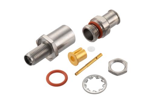 2.92mm Female Bulkhead Mount Space Connector Clamp/Solder Attachment for PE-R135LL