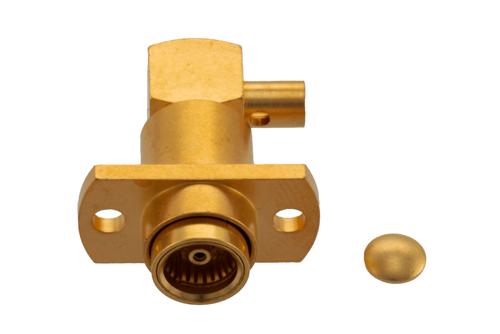 BMA Jack Right Angle Connector Solder Attachment 2 Hole Flange Mount for PE-SR405AL, PE-SR405FL, PE-SR405FLJ, RG405, RG405 Tinned