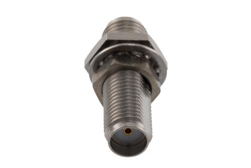 Bulkhead Mount SMA Female to SMA Female Adapter, Hole size 0.256 X 0.217 inch