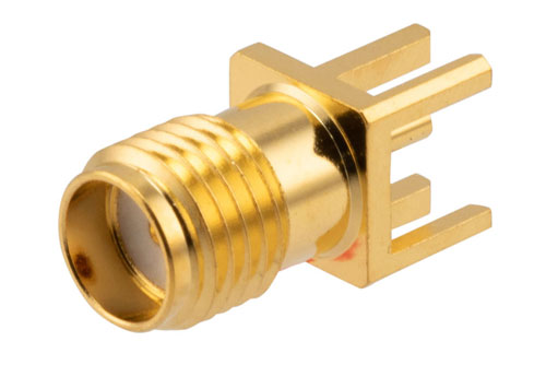 SMA Female Commercial Grade Connector Solder Attachment .063 inch End Launch PCB, Low Profile