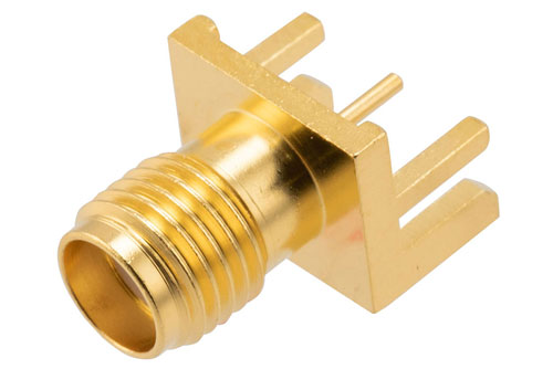 SMA Female Commercial Grade Connector Solder Attachment .063 inch End Launch PCB, High Temp