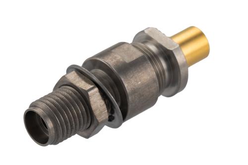 2.92mm Female Bulkhead Mount Connector Solder Attachment for 0.118 Semi-Rigid Coax Cable