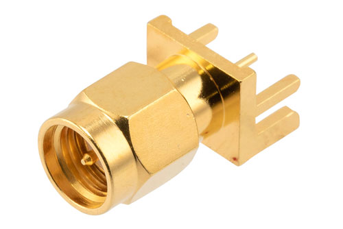 SMA Male Commercial Grade Connector Solder Attachment .063 inch End Launch PCB