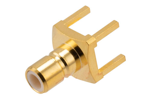 SMB Jack Commercial Grade Connector Solder Attachment Thru Hole PCB