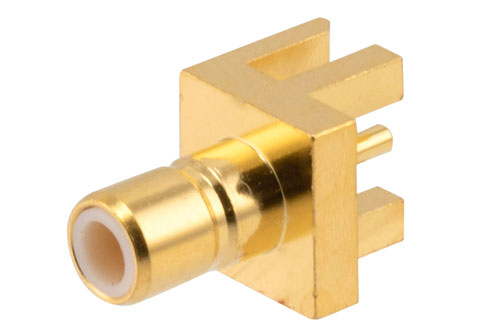 SMB Jack Commercial Grade Connector Solder Attachment .065 inch End Launch PCB