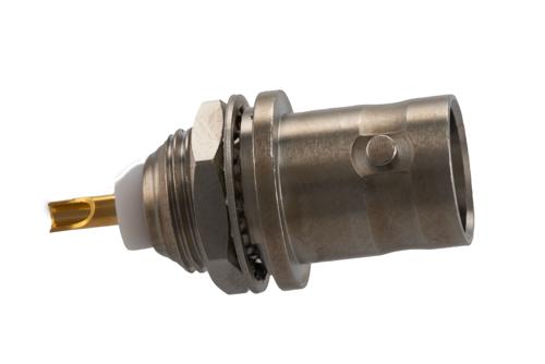 BNC Female Bulkhead Mount Connector Solder Attachment