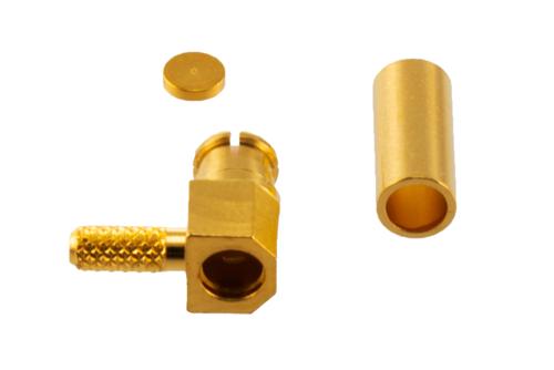 SMP Female Right Angle Connector Crimp Attachment for RG178, RG196