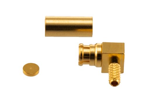 SMP Female Right Angle Connector Crimp Attachment for RG178, RG196