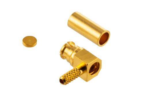 SMP Female Right Angle Connector Crimp Attachment for RG178, RG196