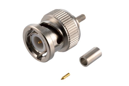 BNC Male Connector Crimp Attachment for LMR-100A, PE-B100, PE-C100, RG174, RG316, RG188, PE-C100-LSZH, LMR-100-FR, LMR-100A-PVC