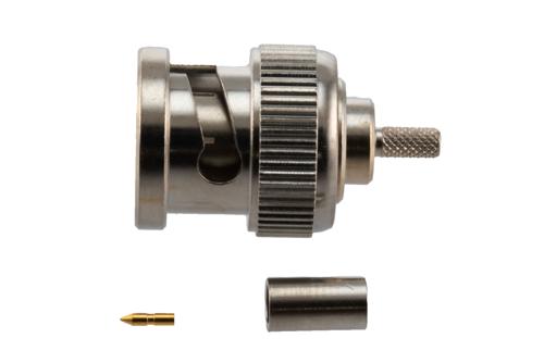 BNC Male Connector Crimp Attachment for LMR-100A, PE-B100, PE-C100, RG174, RG316, RG188, PE-C100-LSZH, LMR-100-FR, LMR-100A-PVC