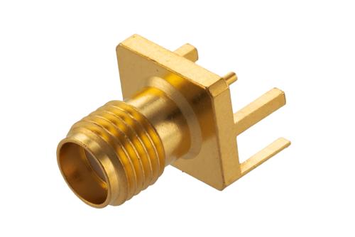 SMA Female Connector Solder Attachment PCB Mount for 0.123 inch End Launch