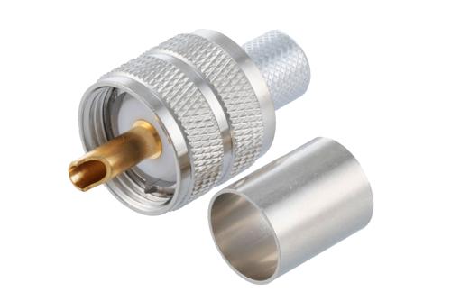 UHF Male Connector Crimp/Solder Attachment for RG214, RG9, RG225, RG393