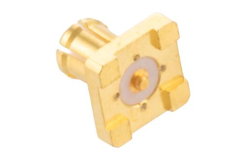 MCX Plug Connector Solder Attachment Surface Mount PCB, 0.036 inch Hole Diameter