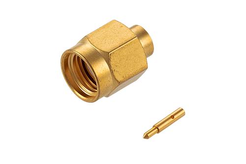 SMA Male Non-Magnetic Connector Solder Attachment for 0.141 Semi-Rigid, PE-141FL-NM, PE-SR141-NM