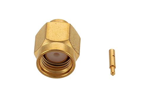 SMA Male Non-Magnetic Connector Solder Attachment for 0.141 Semi-Rigid, PE-141FL-NM, PE-SR141-NM