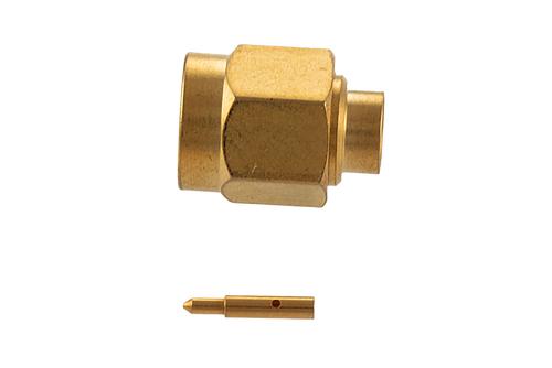 SMA Male Non-Magnetic Connector Solder Attachment for 0.141 Semi-Rigid, PE-141FL-NM, PE-SR141-NM