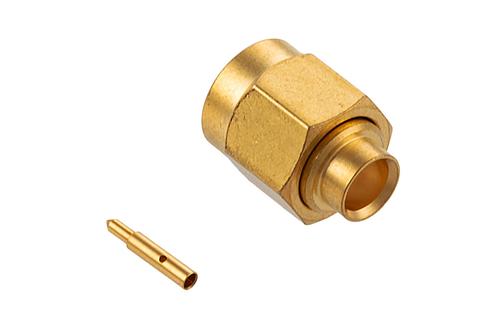 SMA Male Non-Magnetic Connector Solder Attachment for 0.141 Semi-Rigid, PE-141FL-NM, PE-SR141-NM