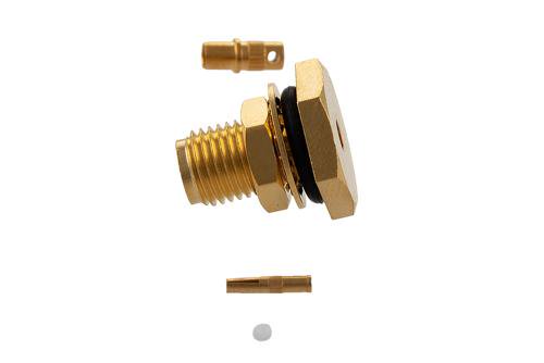 SMA Female Bulkhead Connector Press Fit Attachment For RG178, RG178-DS, .236 inch D Hole, IP67 Mated