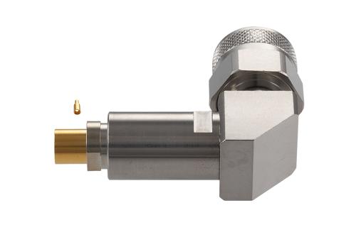 N Male Right Angle Precision Connector Clamp/Solder Attachment for PE-P142LL