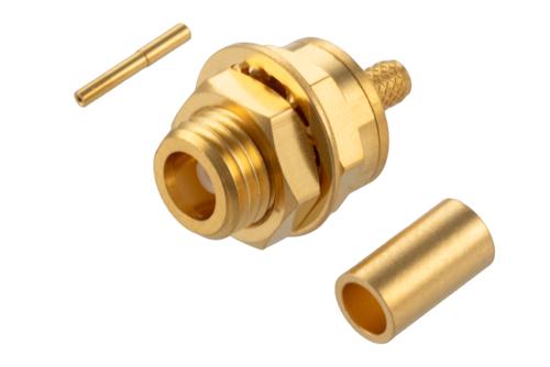 MCX Jack Bulkhead Mount Connector Crimp/Solder Attachment for LMR-100A, PE-B100, PE-C100, RG174, RG174NM, RG316, RG188, PE-C100-LSZH