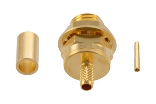 MCX Jack Bulkhead Mount Connector Crimp/Solder Attachment for LMR-100A, PE-B100, PE-C100, RG174, RG174NM, RG316, RG188, PE-C100-LSZH