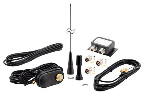 Tri Band Duplexed Antenna Kit with GPS 108-174 450-520 746-870 MHz NMO Mount/N Type Connectors