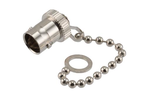 BNC Female Non-Shorting Dust Cap with 3.1 Inch Chain