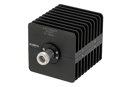 25 Watt RF Load Up to 18 GHz With N Female Input Square Body Black Anodized Aluminum Heatsink