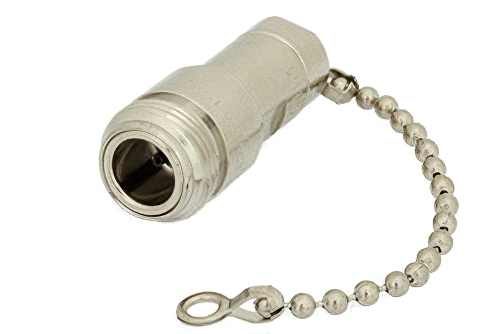 75 Ohm 0.5 Watts Nickel Plated Brass N Female RF Load With Chain Up To 1,000 MHz