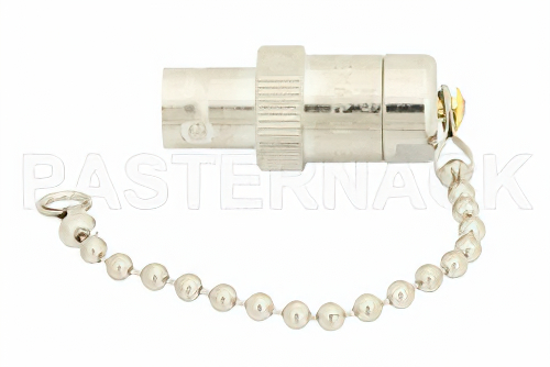 75 Ohm 0.5 Watts Nickel Plated Brass BNC Female RF Load With Chain 